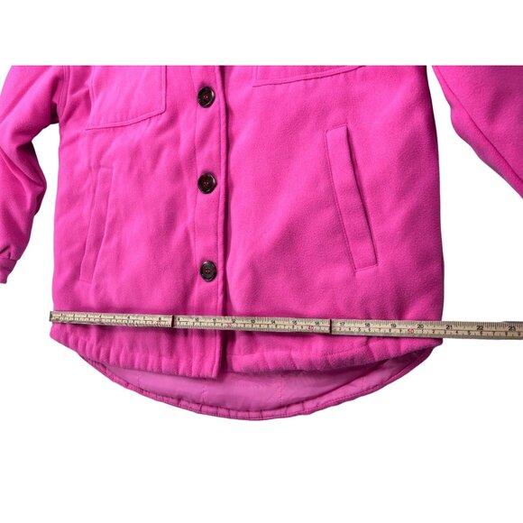 Reclaimed Vintage Womens Pink Button-Up Jacket Size 4 Quilted Lining - Picture 7 of 11